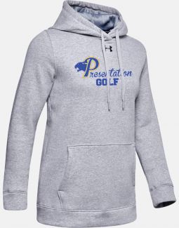 Under Armour Women's Hustle Fleece Hoody, True Grey Heather